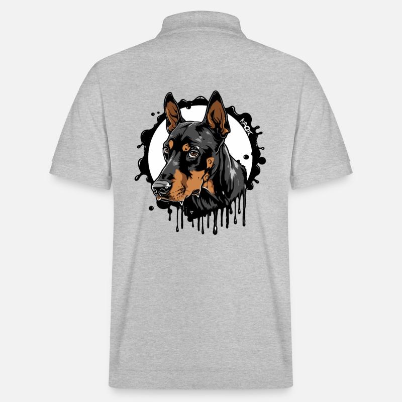 Doberman Dog : Propriétaire de chien - Polo PREPSTER bio Stanley/Stella Unisexe - gris chiné