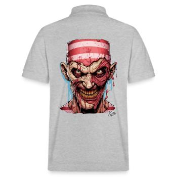 Portrait of a very scary guy - Stanley/Stella Unisex Organic Polo Shirt PREPSTER - heather grey - Back - Andy (188cm)