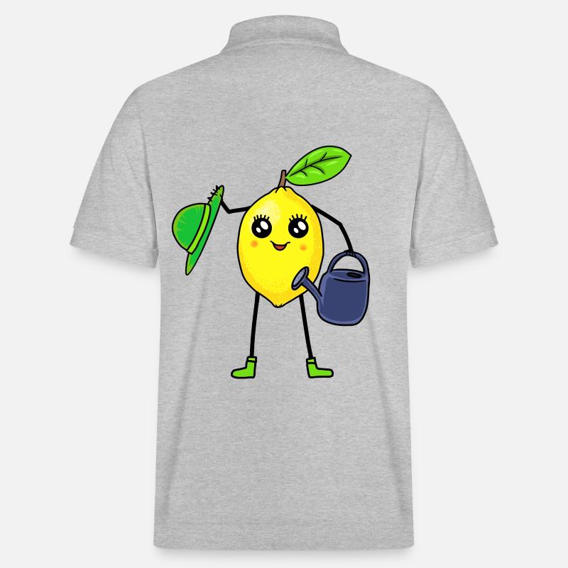 Citron Fruit Fruit Jardinier Arrosoir - Polo PREPSTER bio Stanley/Stella Unisexe - gris chiné