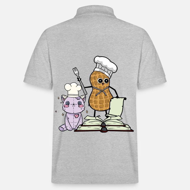 ERDNUSS KOCH FREUNDE KOCHEN - Stanley/Stella Unisex Bio-Poloshirt PREPSTER - Grau meliert