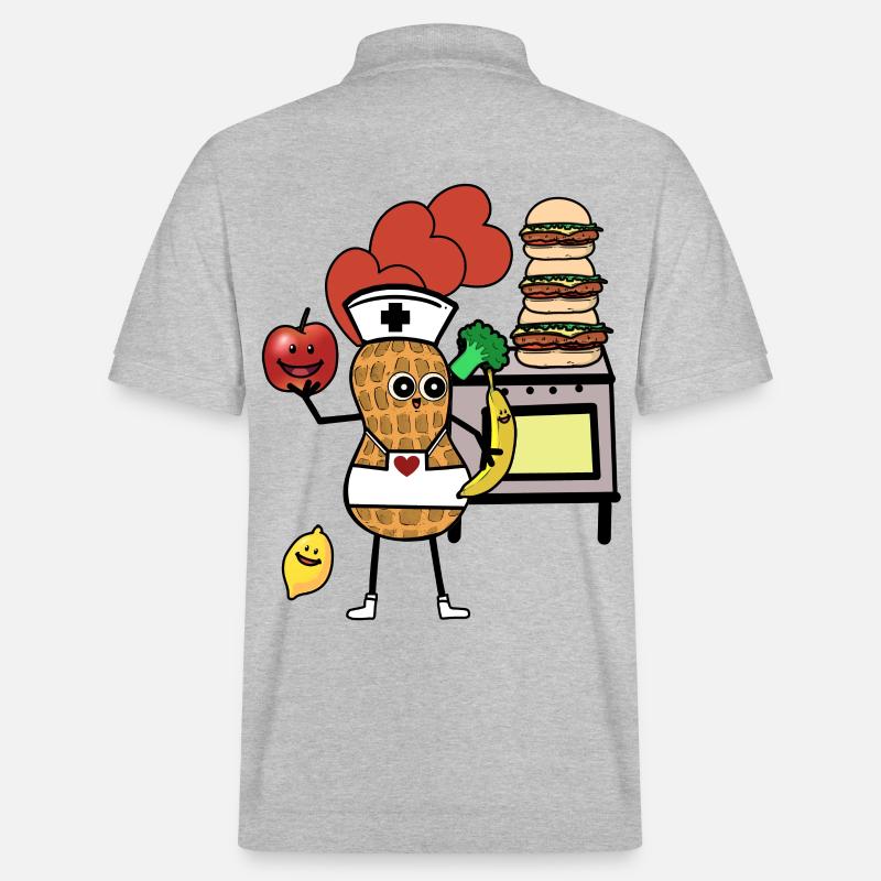 Herd kochen gesund Kochen Krankenschwester - Stanley/Stella Unisex Bio-Poloshirt PREPSTER - Grau meliert