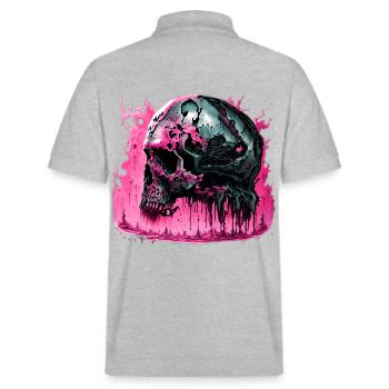 Cyborg Skull Skull - Stanley/Stella Unisex Organic Polo Shirt PREPSTER - heather grey - Back - Andy (188cm)