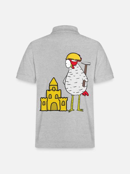 Håndværker Kylling Sandslot Byggeplads Byggemand - Stanley/Stella PREPSTER økologisk unisex poloshirt - grå meleret