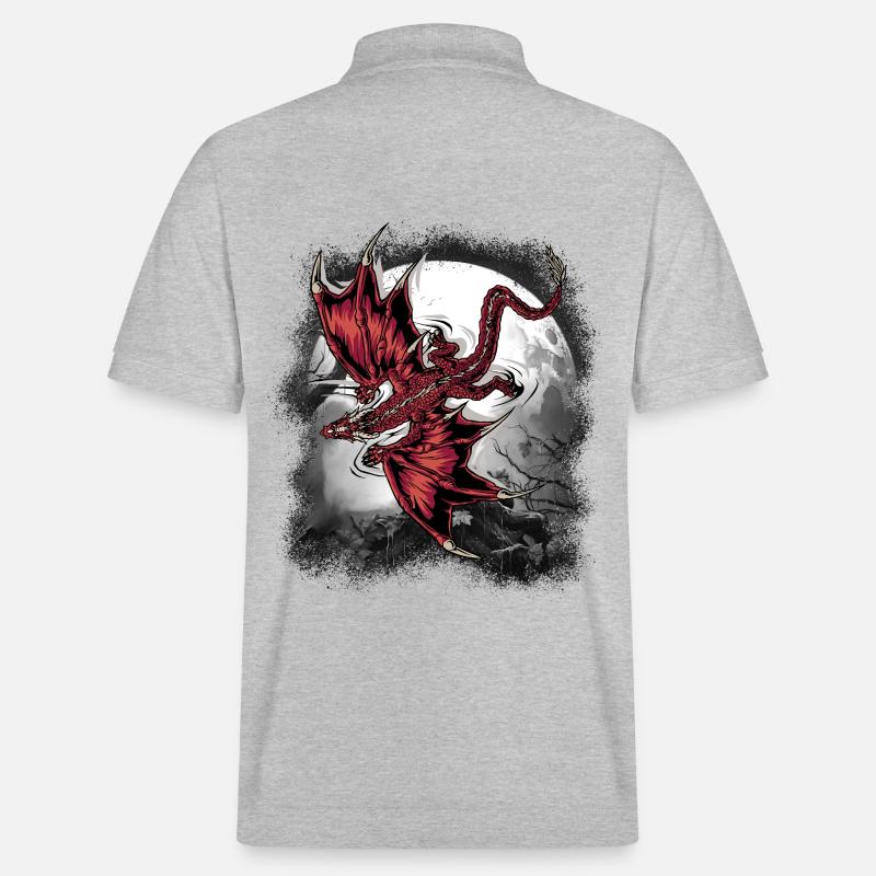 Dragon Dragon Créature mythique Mystique - Polo PREPSTER bio Stanley/Stella Unisexe - gris chiné