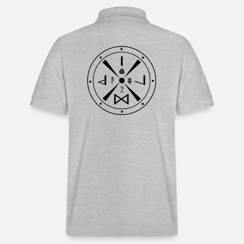 Wikinger Schild- Germanen - Stanley/Stella Unisex Bio-Poloshirt PREPSTER - Grau meliert