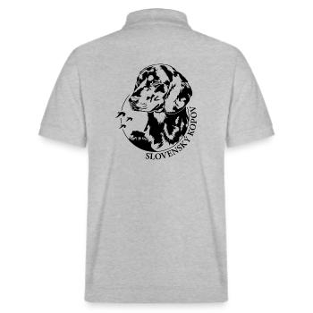 Slovensky Kopov Portrait Hunde Jagdhund Wilsigns - Stanley/Stella Unisex Bio-Poloshirt PREPSTER - Grau meliert - Hinten - Andy (188cm)