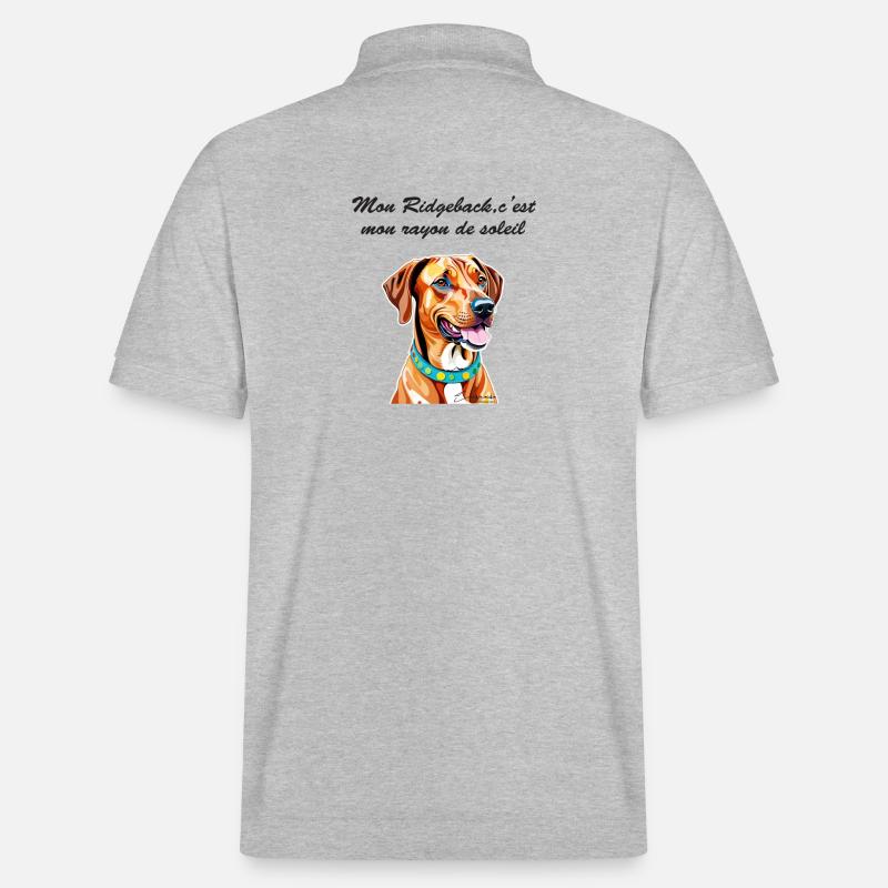 Rhodesian Ridgeback rayon de soleil - Polo PREPSTER bio Stanley/Stella Unisexe - gris chiné