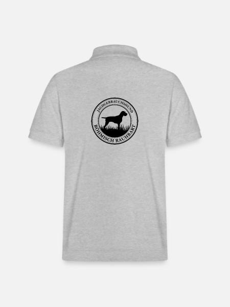 Böhmisch Rauhbart Jagdgebrauchshund Jagdhunde - Stanley/Stella Unisex Bio-Poloshirt PREPSTER - Grau meliert