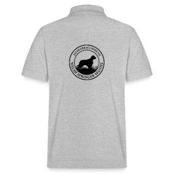 Welsh Springer Spaniel Jagdgebrauchshund Wilsigns - Stanley/Stella Unisex Bio-Poloshirt PREPSTER - Grau meliert - Hinten - Andy (188cm)