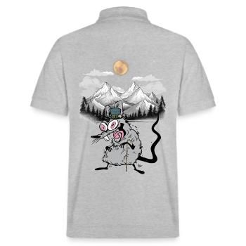 Tyrolienne Randonnée Rat Rats Autriche Suisse - Polo PREPSTER bio Stanley/Stella Unisexe - gris chiné - Dos - Andy (188cm)