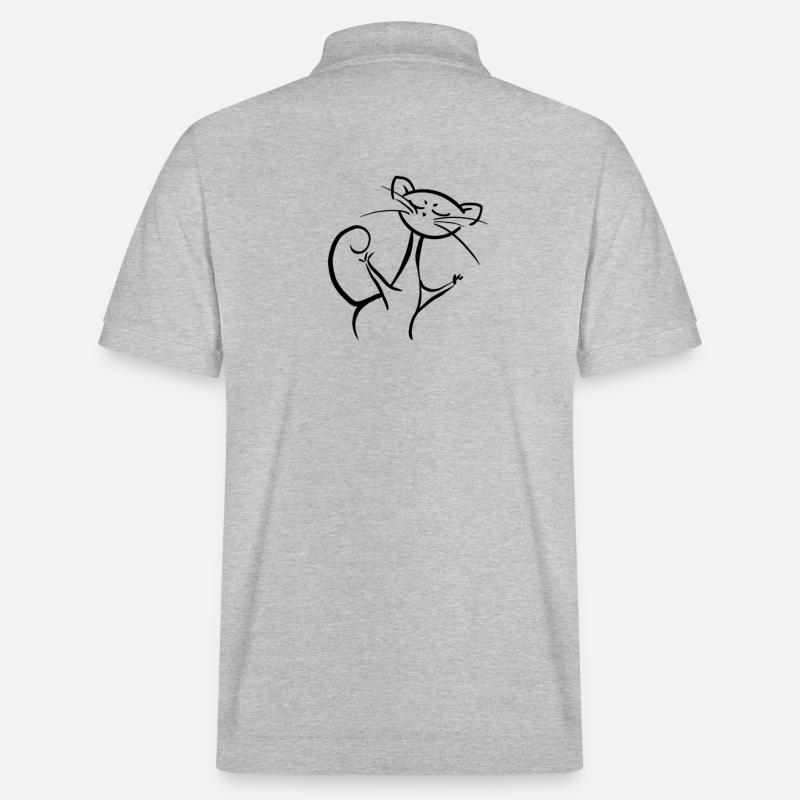 Don‘t mess with the Cat - Stanley/Stella Unisex Bio-Poloshirt PREPSTER - Grau meliert