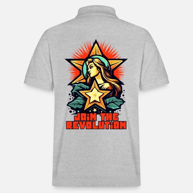 Werde Teil der Revolution - Stanley/Stella Unisex Bio-Poloshirt PREPSTER - Grau meliert