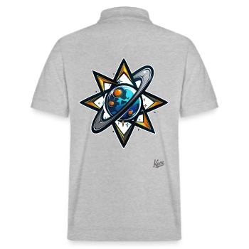 Science - Stanley/Stella Unisex Organic Polo Shirt PREPSTER - heather grey - Back - Andy (188cm)