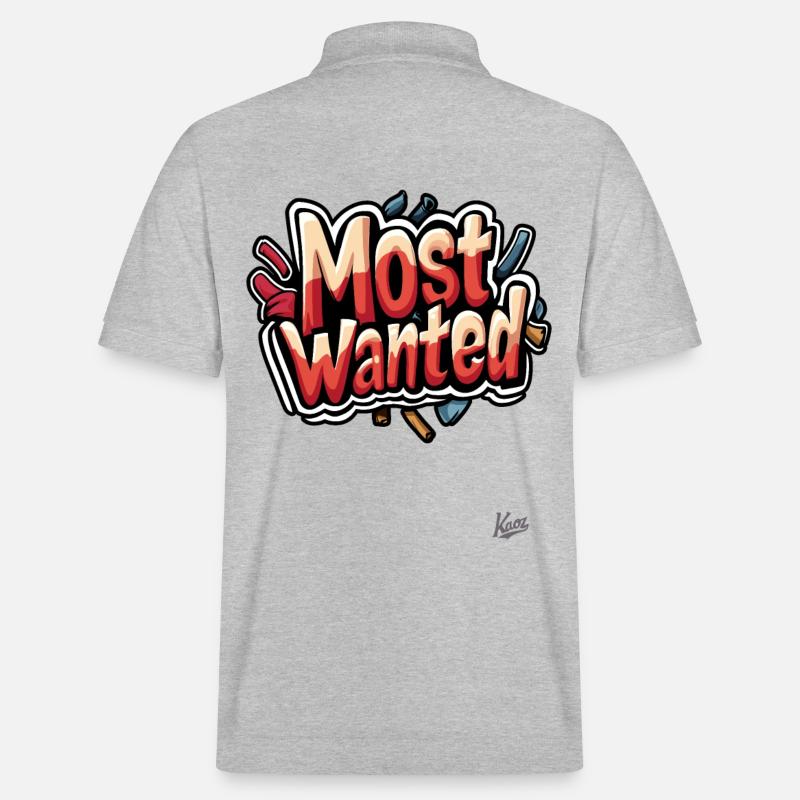 Most Wanted Graffiti - Stanley/Stella Unisex Bio-Poloshirt PREPSTER - Grau meliert
