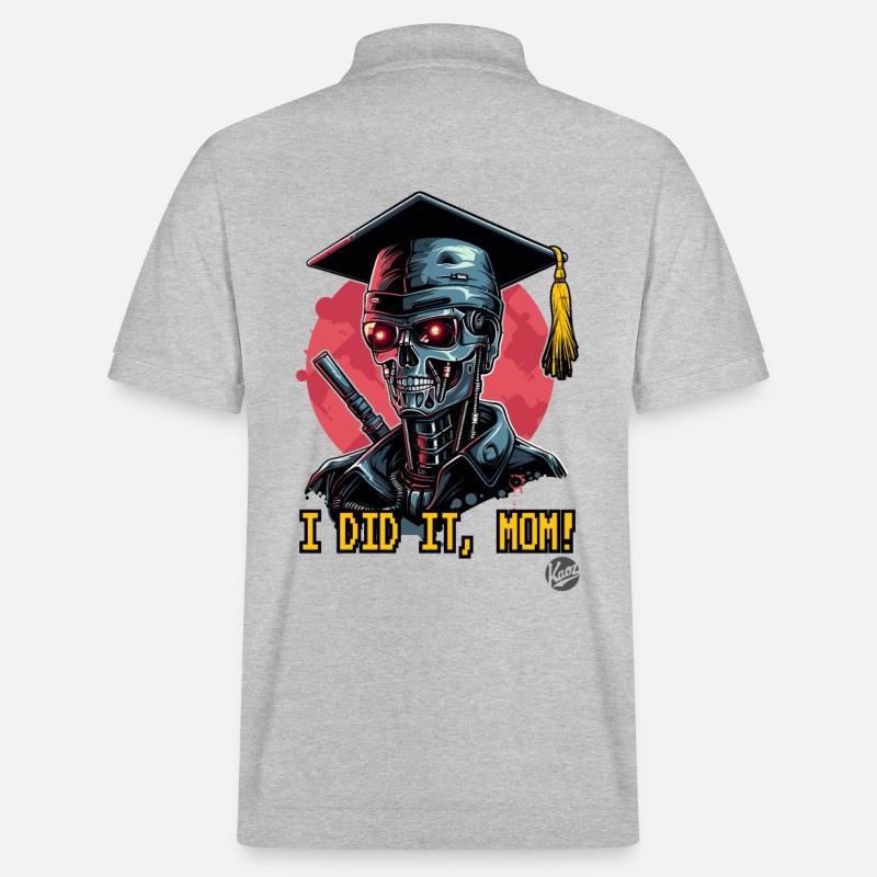 Super-Cyborg : Diplômée, merci maman - Polo PREPSTER bio Stanley/Stella Unisexe - gris chiné