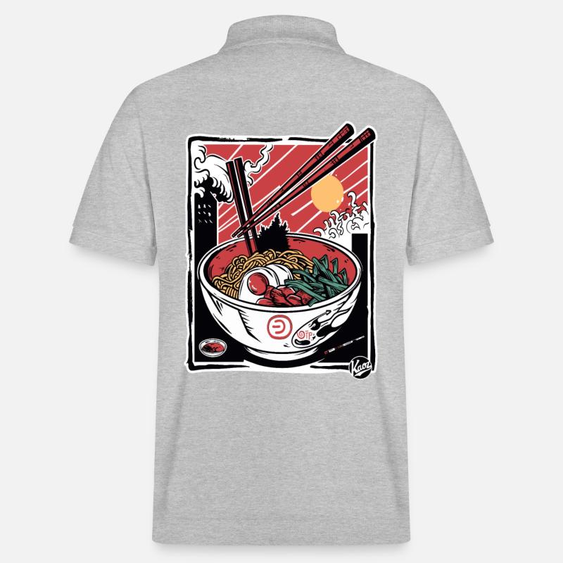 Angriff der Ramen-Stäbchen - Stanley/Stella Unisex Bio-Poloshirt PREPSTER - Grau meliert