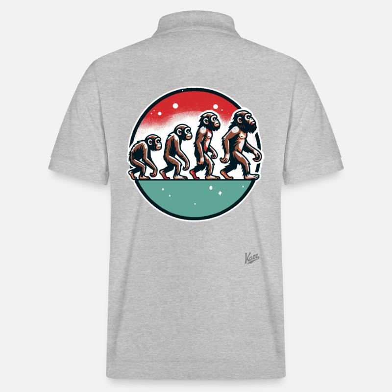Evolution du singe - Polo PREPSTER bio Stanley/Stella Unisexe - gris chiné