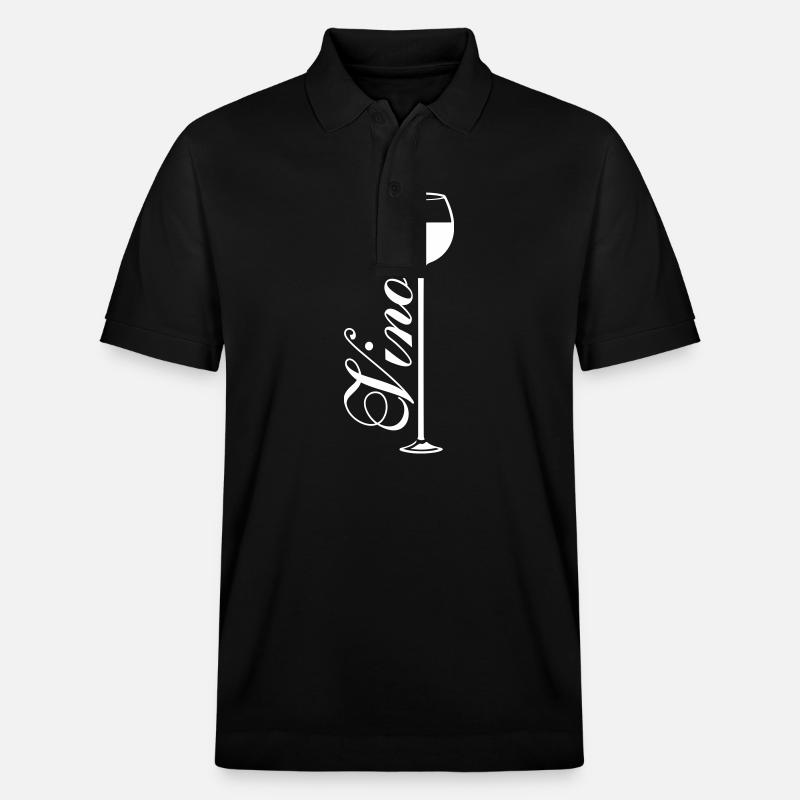 Wein Symbol Rotwein - Stanley/Stella Unisex Bio-Poloshirt PREPSTER - Schwarz