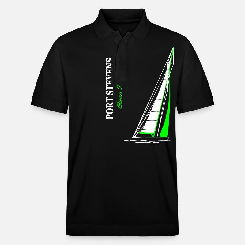 Ocean Sailing Maritim - Stanley/Stella Unisex Bio-Poloshirt PREPSTER - Schwarz