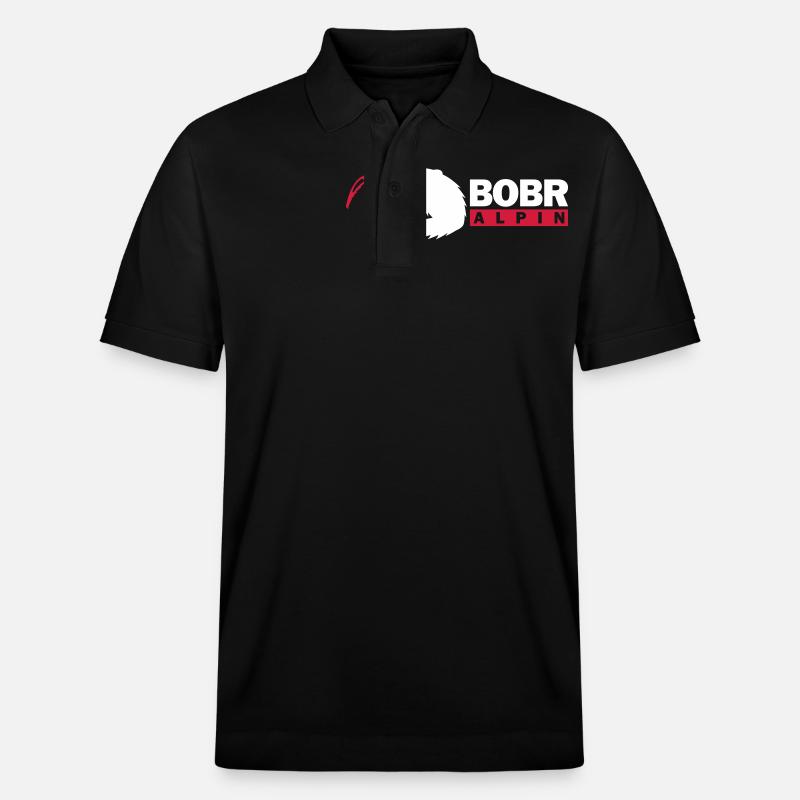 Bobr Alpin Logo - Stanley/Stella Unisex Bio-Poloshirt PREPSTER - Schwarz