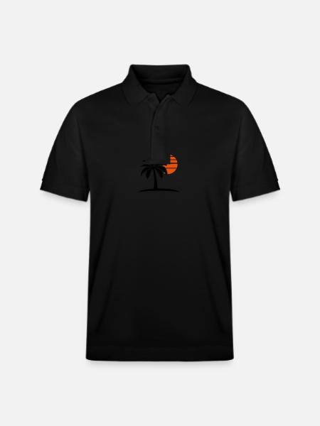 Palmera Isla del Sol - Polo orgánico unisex PREPSTER de Stanley/Stella - negro