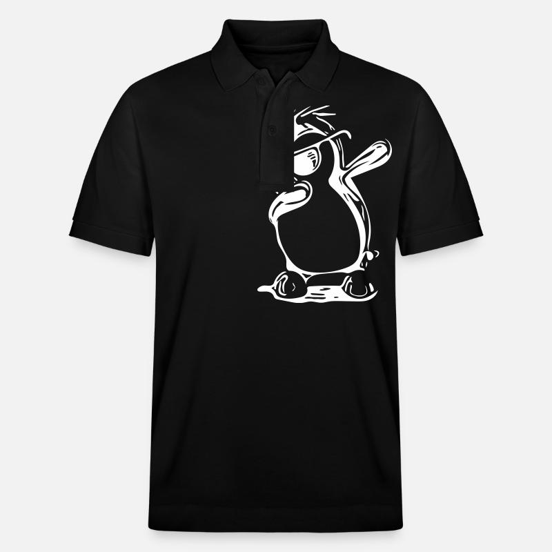 Cute Dabbing Penguin - Stanley/Stella Unisex Bio-Poloshirt PREPSTER - Schwarz