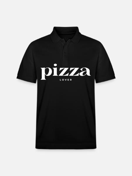 Pizza lover - Stanley/Stella Unisex Organic Polo Shirt PREPSTER - black