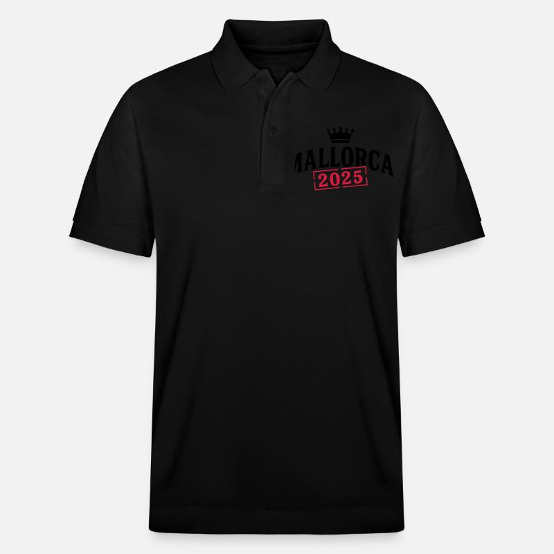 Mallorca 2025 Krone - Stanley/Stella Unisex Bio-Poloshirt PREPSTER - Schwarz