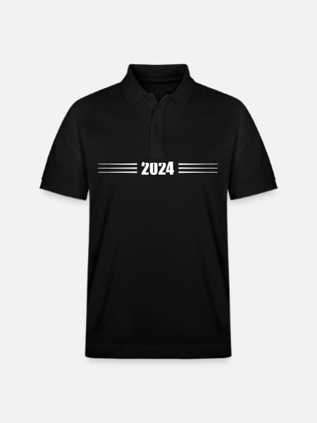 2024 year - Stanley/Stella Unisex Organic Polo Shirt PREPSTER - black
