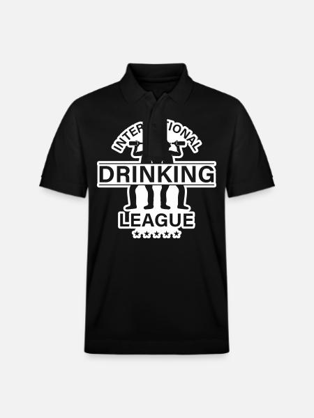 International Drinking Spruch - Stanley/Stella Unisex Bio-Poloshirt PREPSTER - Schwarz