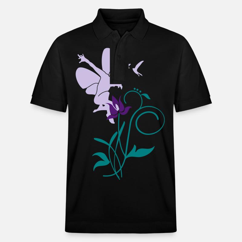 Orchidee / orchid (2c) - Stanley/Stella Unisex Bio-Poloshirt PREPSTER - Schwarz
