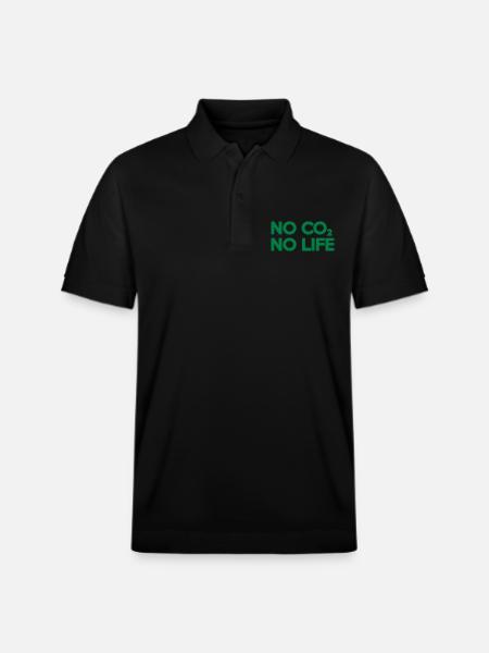 NO CO2 NO LIFE - Stanley/Stella Unisex Organic Polo Shirt PREPSTER - black