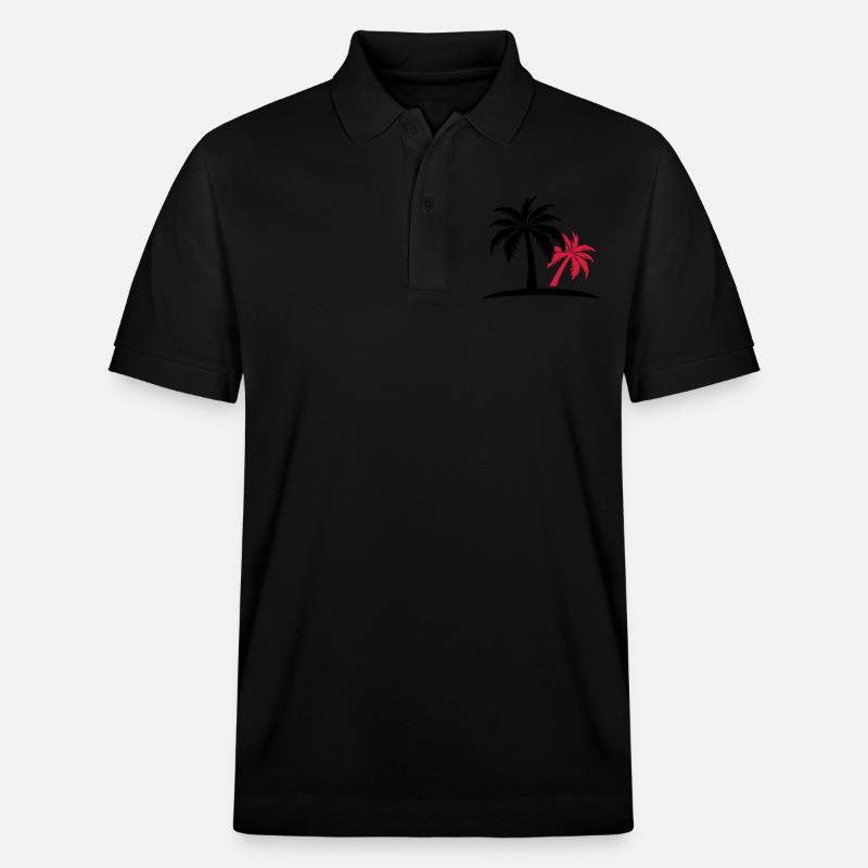 Palmen Insel - Stanley/Stella Unisex Bio-Poloshirt PREPSTER - Schwarz