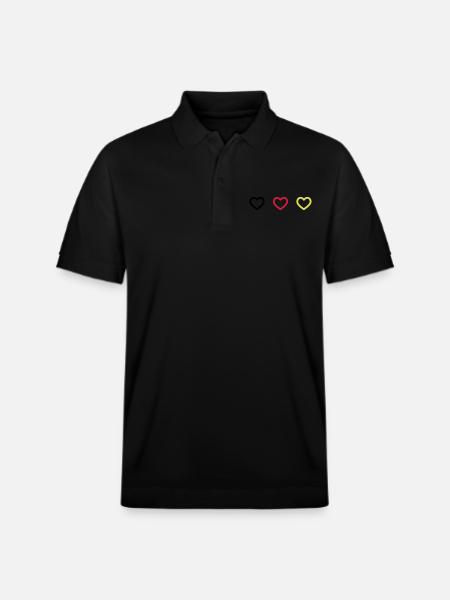 Herzen Deutschland - Stanley/Stella Unisex Bio-Poloshirt PREPSTER - Schwarz
