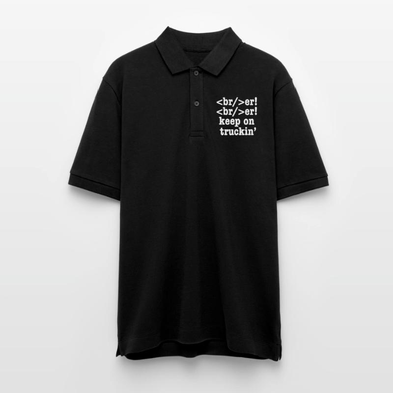 breaker! breaker! keep on truckin' // HTML Code Stanley/Stella Unisex Organic Polo Shirt PREPSTER