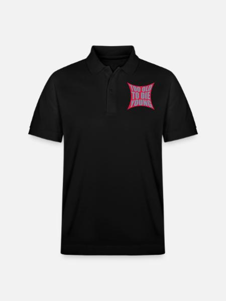 Logo Too old - Stanley/Stella Unisex Bio-Poloshirt PREPSTER - Schwarz