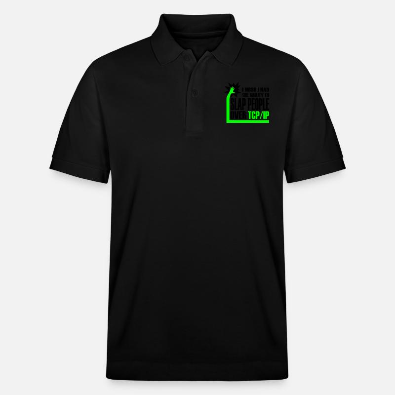 slap_over_tcp_ip - Stanley/Stella Unisex Bio-Poloshirt PREPSTER - Schwarz