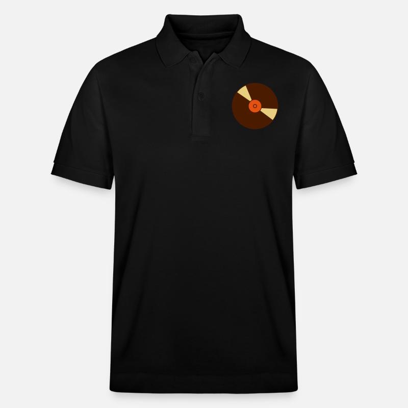 cadeau disque vinyle Retro - Polo PREPSTER bio Stanley/Stella Unisexe - noir