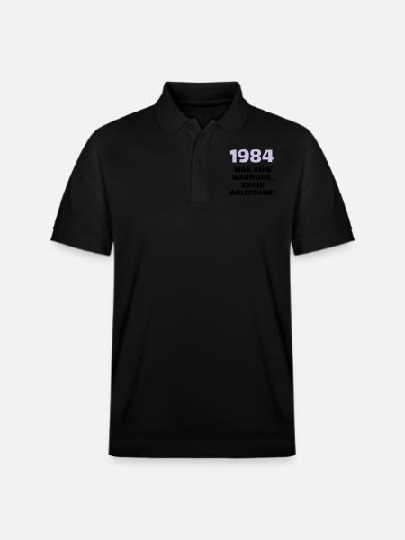 1984 war eine warnung - Stanley/Stella Unisex Bio-Poloshirt PREPSTER - Schwarz