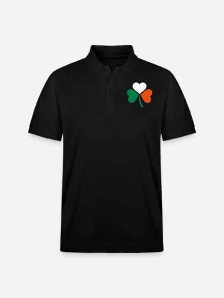 Shamrock Ireland - Stanley/Stella Unisex Organic Polo Shirt PREPSTER - black