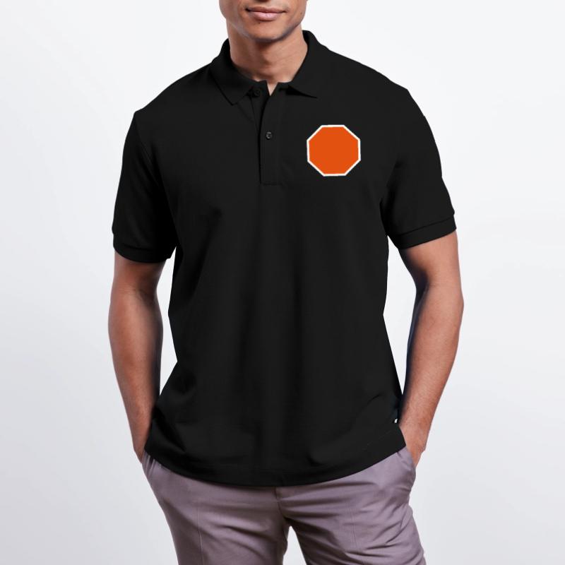 Stop Schild Vorlage Design Symbol Muster Pattern Stanley/Stella Unisex Bio-Poloshirt PREPSTER