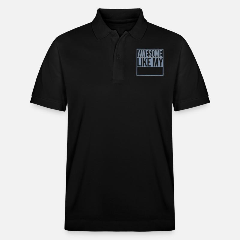 Modèle génial comme mon - Polo PREPSTER bio Stanley/Stella Unisexe - noir