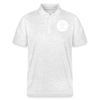 worlds best ex girlfriend - Stanley/Stella Unisex Bio-Poloshirt PREPSTER - Weiß meliert - Vorne - Roxy (174cm) & Andy (188cm)
