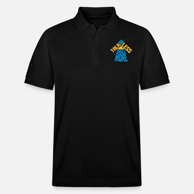 parler moins sourire plus - Polo PREPSTER bio Stanley/Stella Unisexe - noir