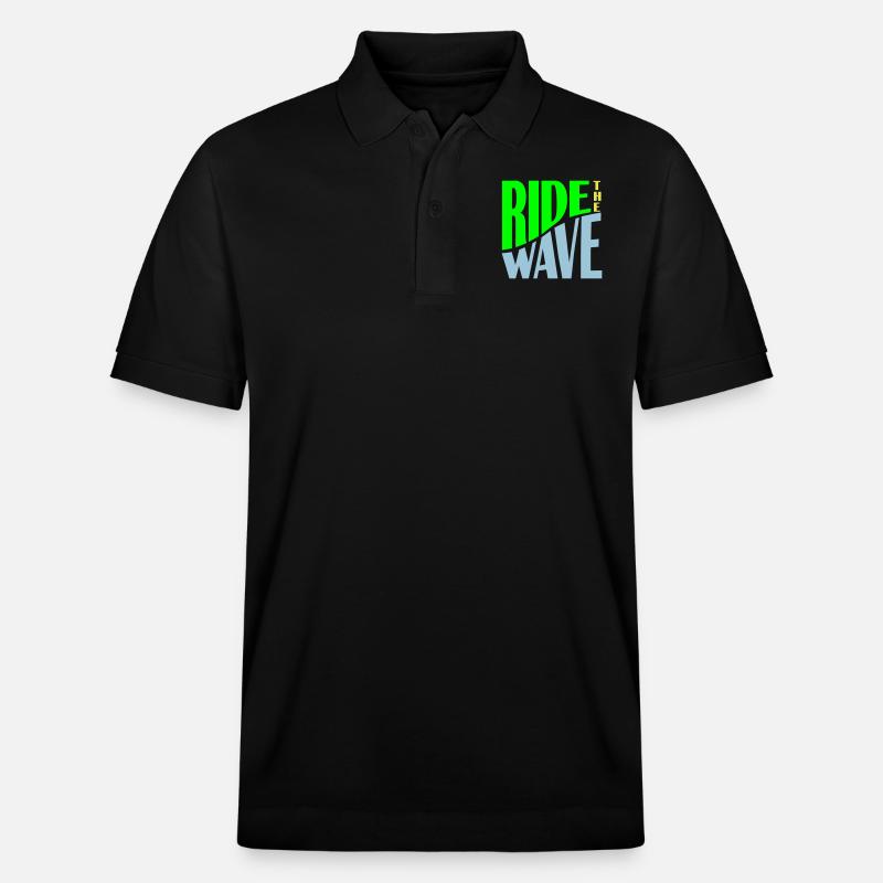 Ride the Wave plotter - Stanley/Stella Unisex Bio-Poloshirt PREPSTER - Schwarz
