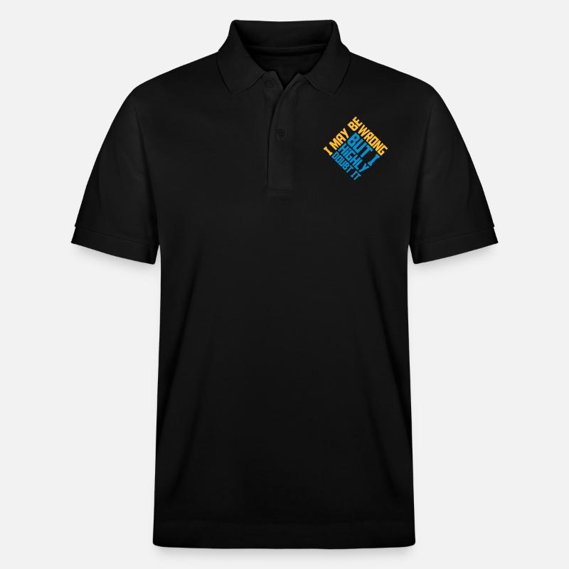 I may be wrong - Stanley/Stella Unisex Bio-Poloshirt PREPSTER - Schwarz