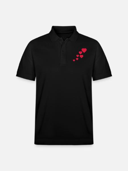 cœurs - Polo PREPSTER bio Stanley/Stella Unisexe - noir