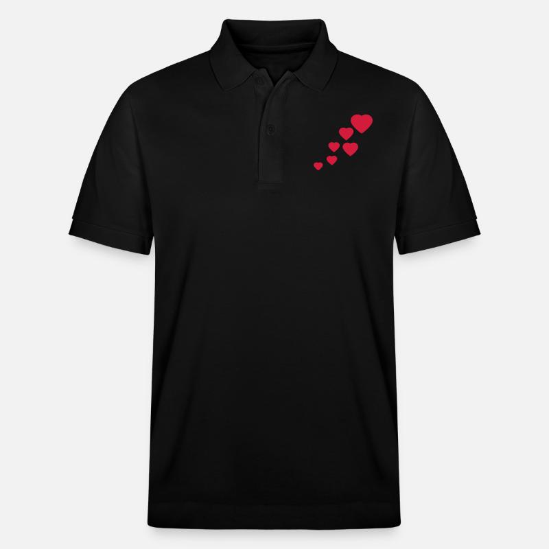 cœurs - Polo PREPSTER bio Stanley/Stella Unisexe - noir