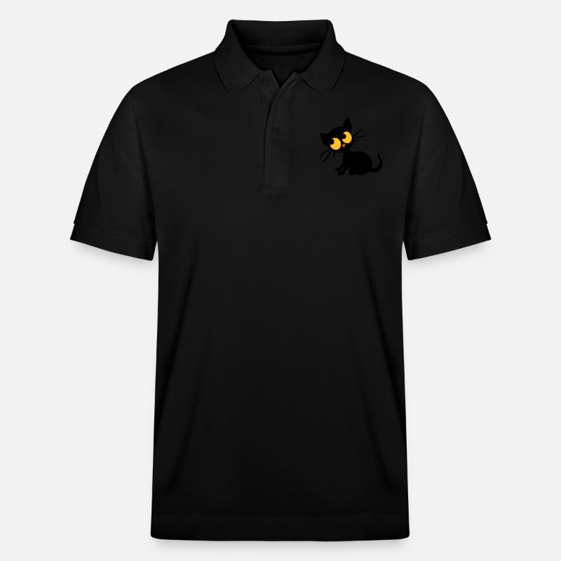 Kätzchen Georgie - Stanley/Stella Unisex Bio-Poloshirt PREPSTER - Schwarz