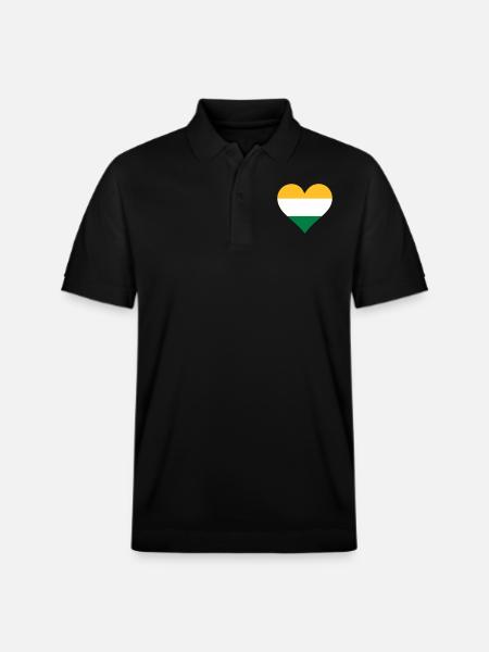 A heart for India - Stanley/Stella Unisex Organic Polo Shirt PREPSTER - black